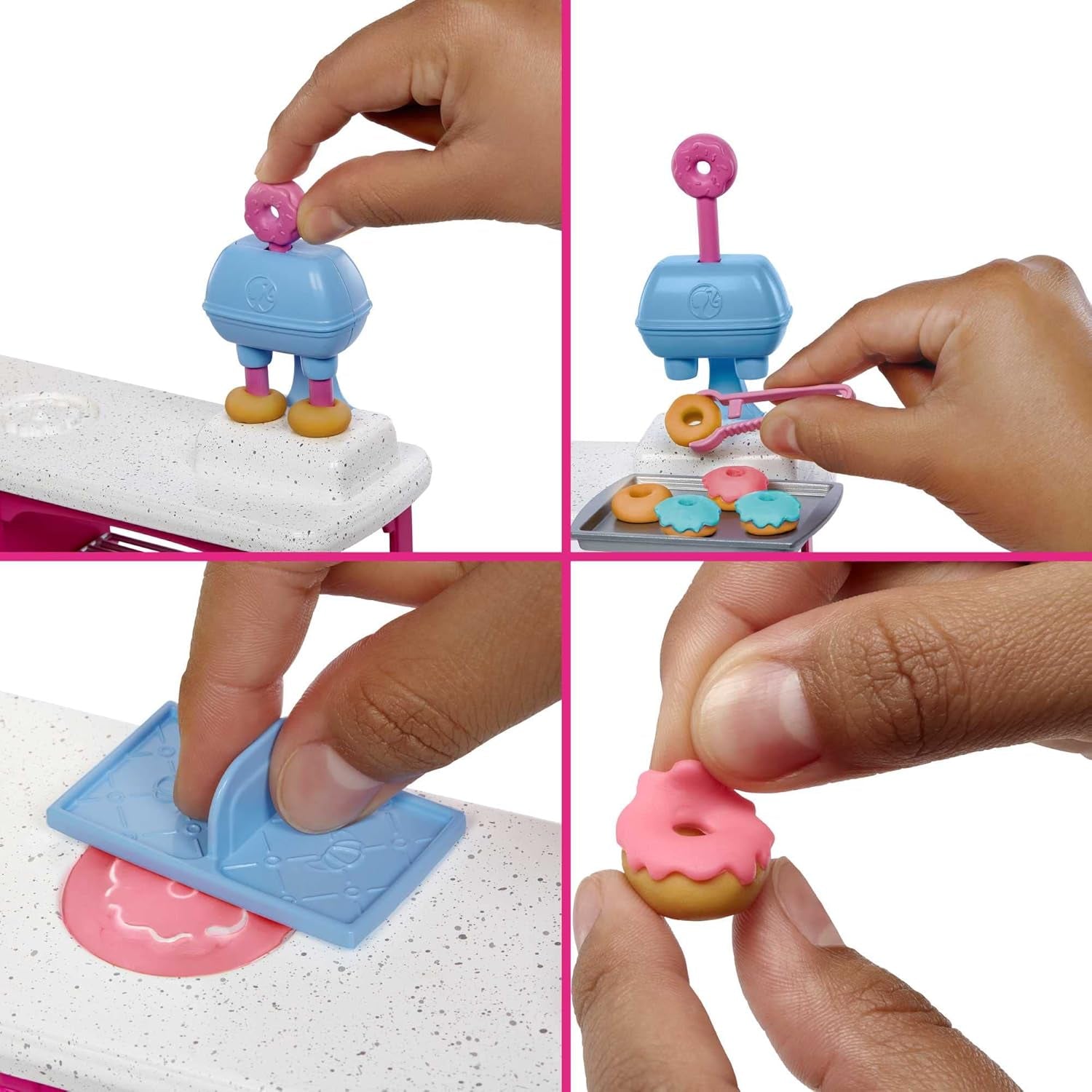 Poupée Barbie Malibu Roberts et ensemble de pâtisserie 18 pièces, comprenant de la pâte à modeler et des beignets, des croissants et des muffins, pour 3 ans et plus, HJY19