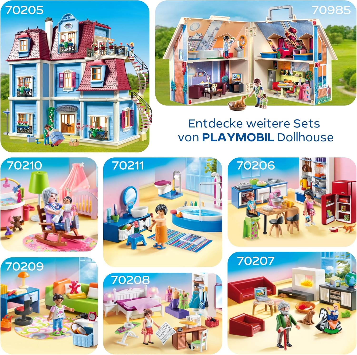 PLAYMOBIL Dollhouse 70209 Chambre de jeunesse avec figurine de fille et accessoires, à partir de 4 ans