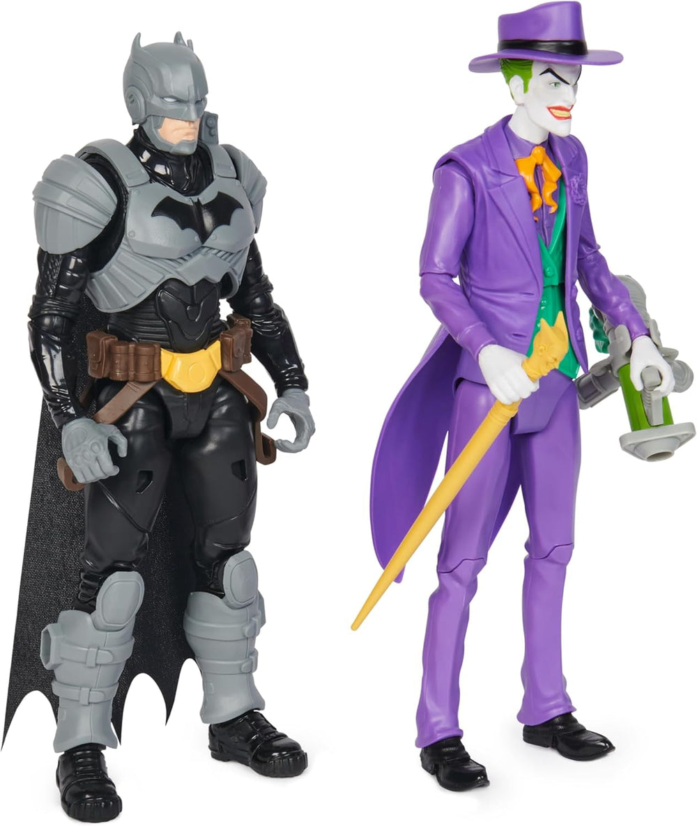 DC Batman Adventures Ensemble de figurines Batman contre le Joker, 30 cm - 2 figurines entièrement mobiles avec 12 vitesses pour un jeu de rôle passionnant, jouet pour 4 enfants et plus Naty Shop
