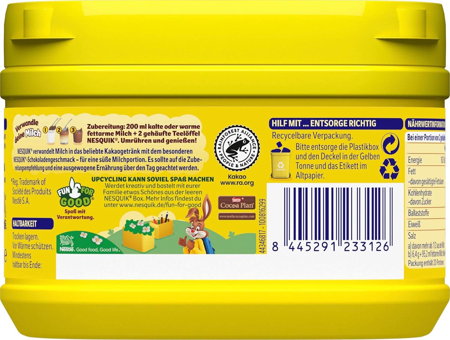 Nestlé Cacao en poudre pour boissons, à mélanger avec du lait, 1 paquet de 280 grammes de Cacao et Chocolat Chaud Naty Shop