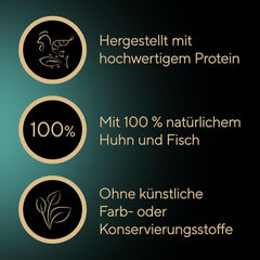 SHEBA Filets Adult Katzenfutter en Sauce au Poulet, Hochseefisch et Garnelen 16 x 60g Coquille