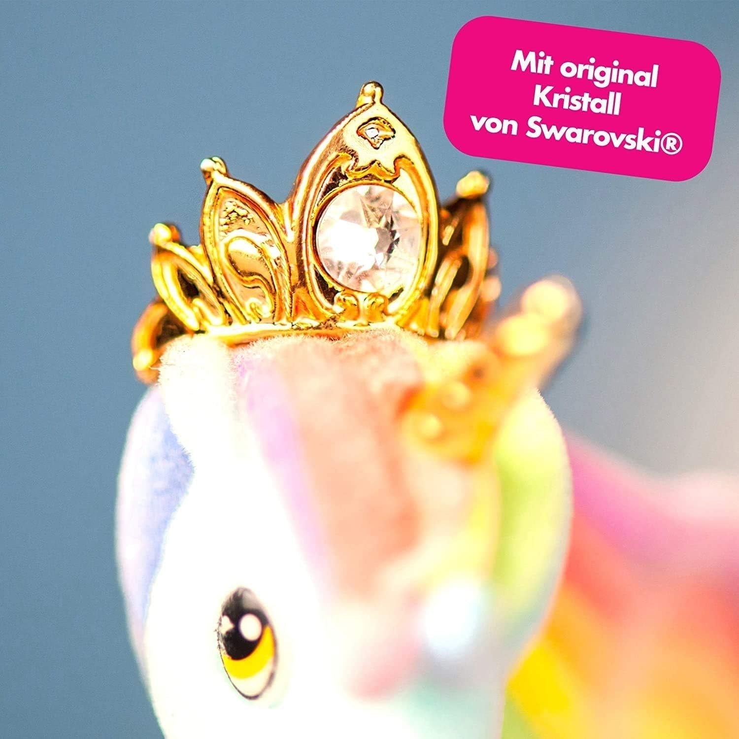 Galupy Licorne - Pack de 3 figurines de licorne, jouets de licorne à collectionner, figurines de poney aux ailes brillantes et figurines d'action en cristal Swarovski Naty Shop