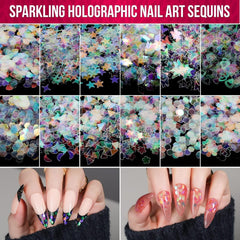 FANDAMEI Nail Art Pinsel Set, 15 Stücke Pinsel Für Gelnägel Nagel Pinsel, 5 Stücke Dotted Pen, 10 Rolle Streifenband Nägel, Strasssteine Nägel, Ultra Dünn Nagel Pailletten Für Nagelkunst Maniküre Set