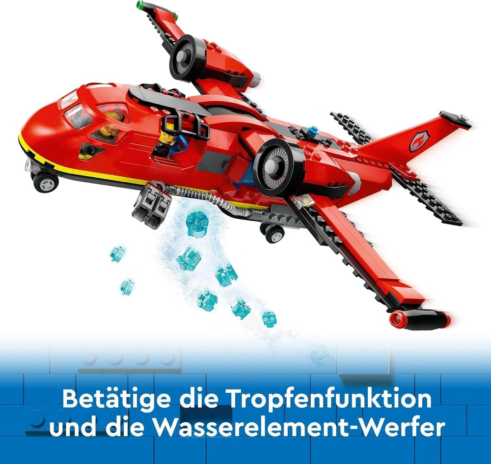 Avion de lutte contre les incendies LEGO City, ensemble de pompiers pour enfants, jeu de construction avec 3 figurines de pompiers et décoration de feu, excellente idée de cadeau pour les garçons et les filles à partir de 6 ans 60413 Jeux de construction Besuche den LEGO-Store