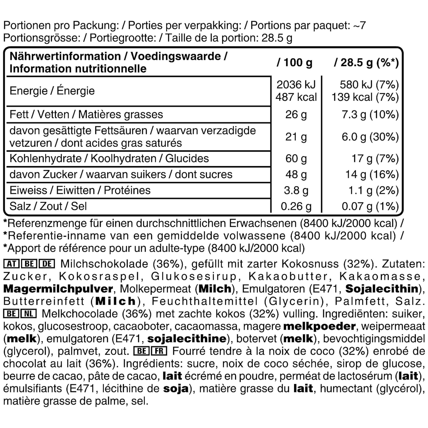 Bounty Minis Chocolate Bulk Pack, Mini barres de chocolat à la noix de coco fine, 227g, Idée cadeau chocolat, Pack de chocolat en vrac