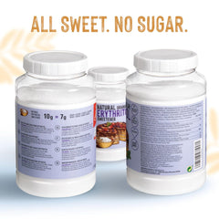 Natürliches Erythrit - Kristallzucker | 10G = 7G Zucker | Ingrédients naturels - 0 calories - 0 indice glycémique - Keto et Paleo - 0 netto-khlenhydrate - Kein GVO - Castello depuis 1907-1Kg Édulcorants Naty Shop