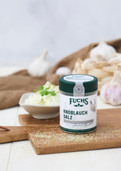 Fuchs Gewürze - Knoblauchsalz - Gewürzsalz für Dips, Saucen und Gemüse - ingrédients naturels - 90 g en dose variable, recyclable