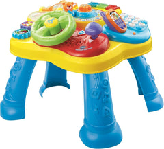 VTech Baby Adventure Table de jeu - Table de jeu colorée pour bébé avec 6 terrains de jeu et éléments interactifs et livre de chansons Baby My First Livre coloré de 6 pages et table de jeu mobile Jouets Bebe Naty Shop Emballage normal unique