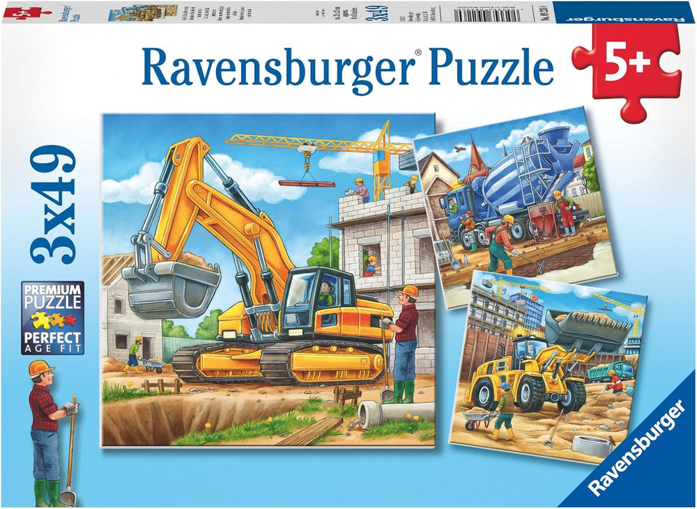Ravensburger Puzzle pour enfants - 09226 Grands véhicules de construction - Puzzle pour enfants 5+ 3X49 pièces Puzzle Naty Shop Titre par défaut