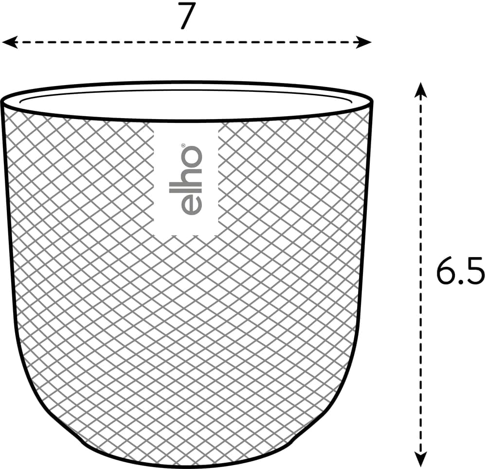 elho Jazz Round Mini 7cm - Pots de fleurs d'intérieur - 100% plastique recyclé - Ø 7 x H 6,5 cm - Jaune/Ambre
