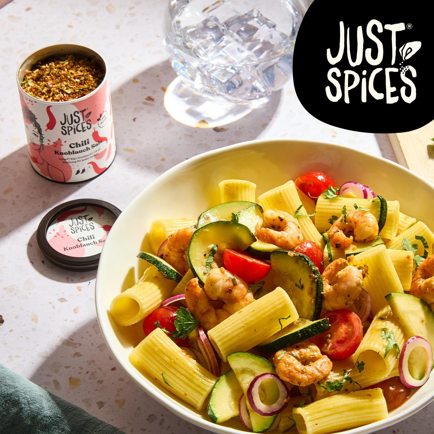 Just Spices Chili Ail Sel I Gewürzmix, der zu allen Gerichten schmeckt I Gewürzdose, 55 g