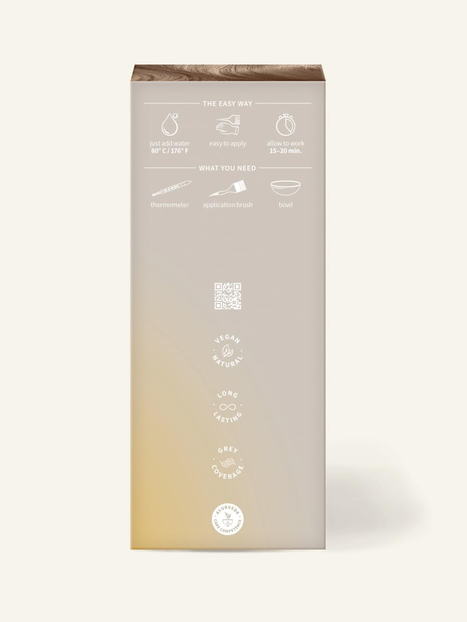 khadi BERLIN BLOND teinture capillaire végétale - teint les cheveux dans une teinte gris-blond cool - teinture capillaire naturelle 100% végétale, naturelle et végétalienne - 100g Teinture capillaire Naty Shop