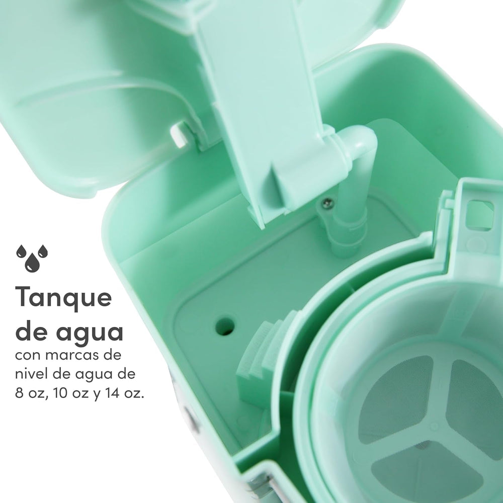 EHC113M# Machine à expresso à filtre personnelle compacte avec tasse thermique de voyage en acier inoxydable à l'intérieur du café moulu filtre réutilisable vert menthe 400 ml