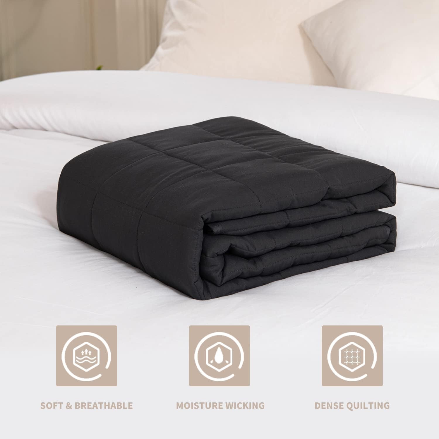 Couverture lestée 150X200Cm 8Kg couverture de relaxation adulte pour améliorer le sommeil couverture lestée grise Good Nite lits et couvertures