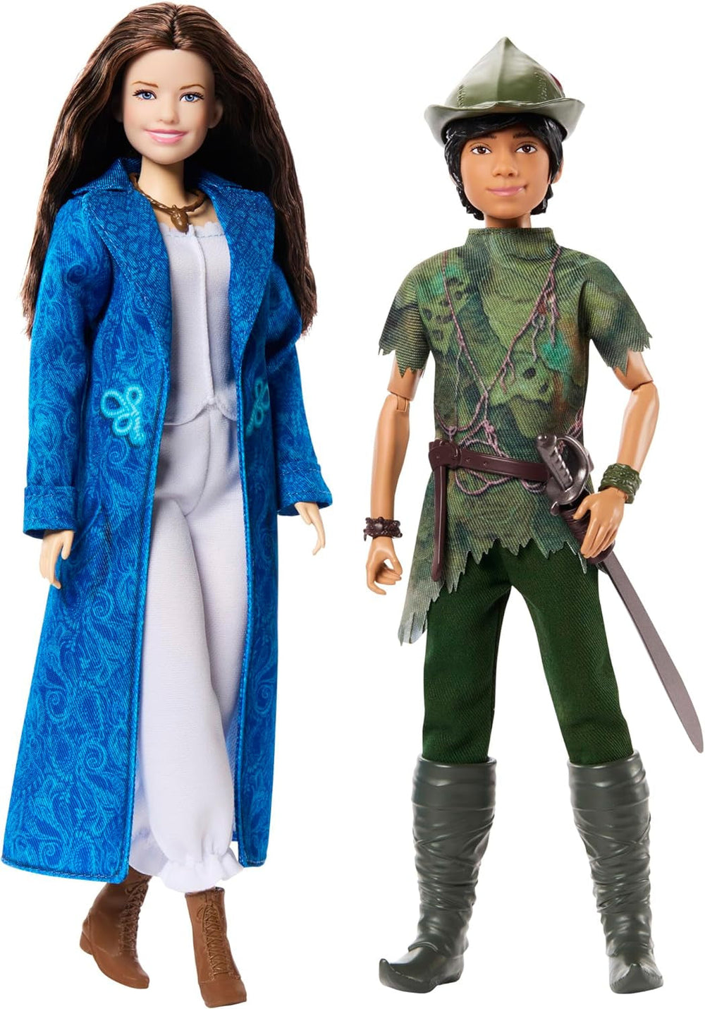 DISNEY Peter Pan & Wendy - Mobile avec tenues typiques et accessoires amovibles, pantalon en tissu doux, pour reconstituer ses scènes préférées ou jeu créatif, pour les enfants à partir de 3 ans, HNY36 Naty Shop Dolls