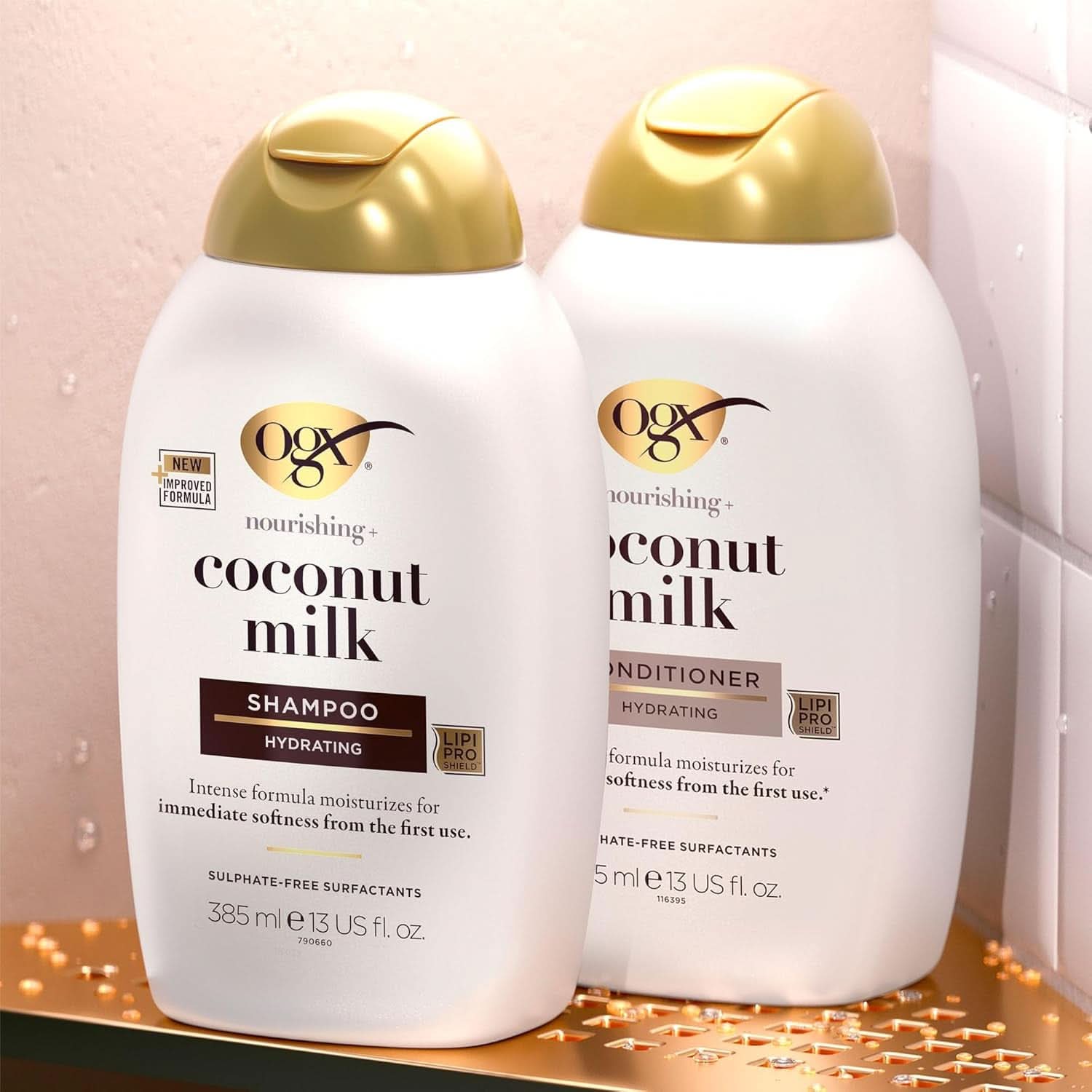 Shampoing au lait de coco OGX (385 ml), effet hydratant Douche et bain Naty Shop