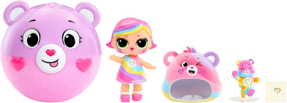 Mdr Surprise ! Loves Care Bears Tots - Comprend 1 poupée avec tenue et accessoires, une boule d'ours en peluche, un emballage caché, 6 poupées à collectionner