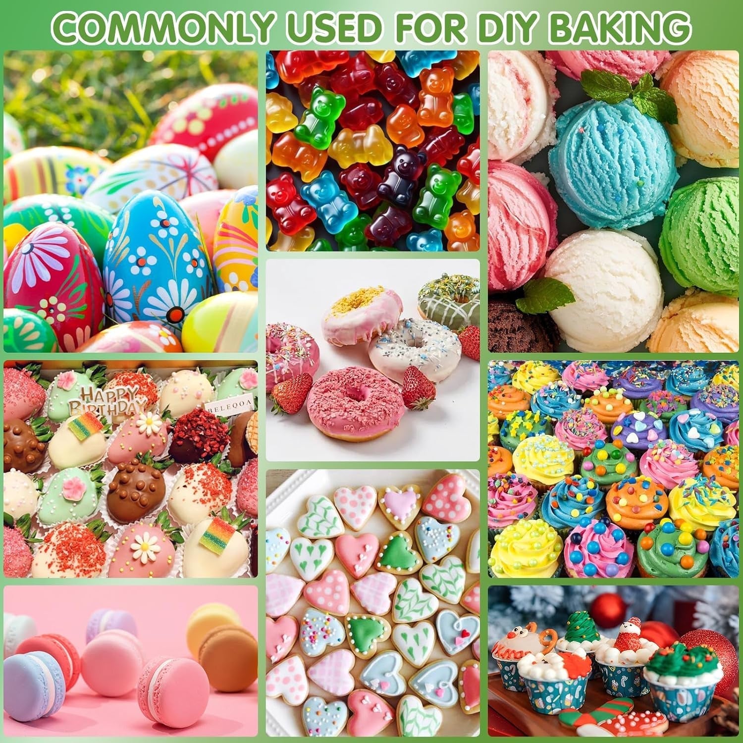 Colorant alimentaire liposoluble, 10 couleurs de colorant alimentaire à base d'huile pour la décoration de gâteaux au chocolat, ensemble de colorants alimentaires hautement concentrés pour fondant, cupcake, pâtisserie, colorant alimentaire - 6 ml chacun