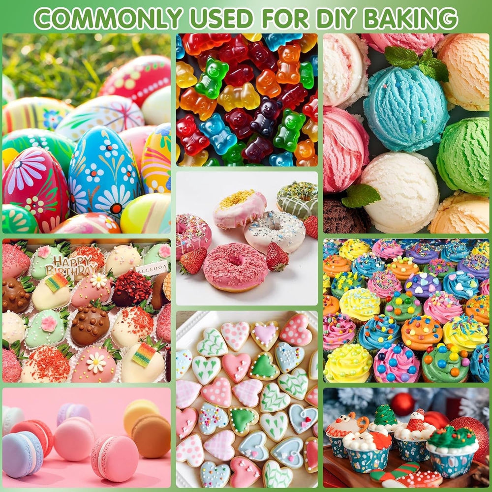 Colorant alimentaire liposoluble, 10 couleurs de colorant alimentaire à base d'huile pour la décoration de gâteaux au chocolat, ensemble de colorants alimentaires hautement concentrés pour fondant, cupcake, pâtisserie, colorant alimentaire - 6 ml chacun