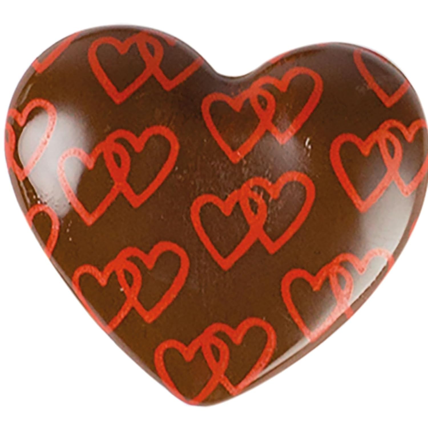 Günthart 135 pièces cœurs en filigrane de chocolat noir imprimés Tri-Motion colorés 1 paquet (236g)