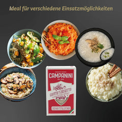 Riz original pour risotto | Riz campanini pour risotto | 1000g | d'Italie | Risottos et soupes