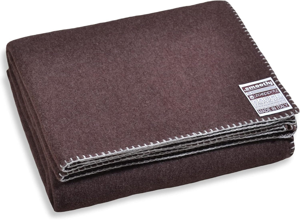 Zoeppritz Since 1828 Couverture polaire Smoothy - Couverture polaire moelleuse et confortable - Vegan - 140X190Cm - 010 Off-White, 010 Offwhite Zoeppritz Since 1828 880 marron foncé 140X190Cm