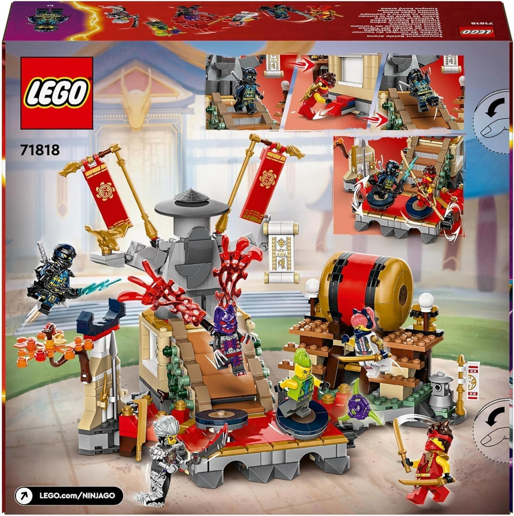 LEGO NINJAGO Tournoi Arène Aventure Jouet pour Enfants Ninja Playset avec 6 Figurines Collection Ensemble de Construction Cadeau d'Anniversaire pour Garçons et Filles de 7 Ans 71818 Jeux de Construction Besuche den LEGO-Store