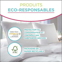 Couette Sérénité - Traitement anti-acariens - Trempé 300 G/M² - 240 X 220 Cm - Pour lit double - Lavable en machine, blanc Couettes et couettes Naty Shop