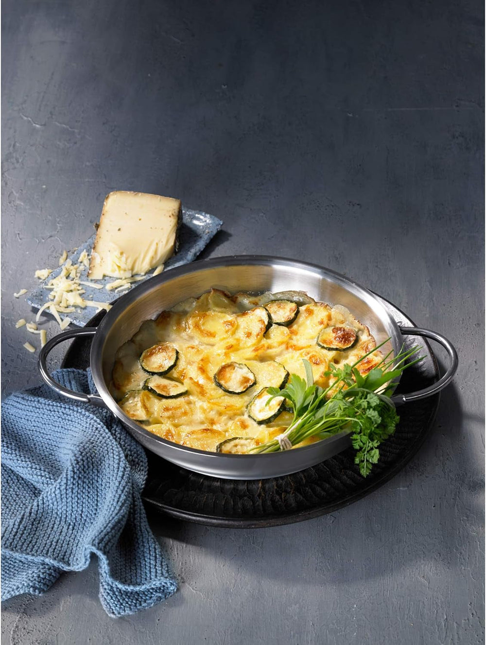 WMF Profi plat à rôtir 28 cm induction, poêle en acier inoxydable Cromargan, casseroles et poêles découvertes Naty Shop