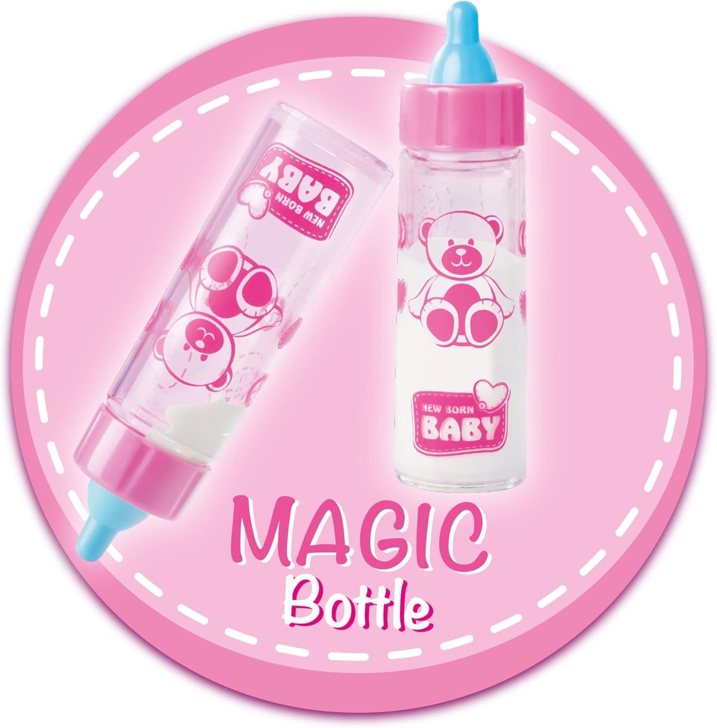 Simba 105562487 - Set d'alimentation nouveau-né, tétine, couche et biberon disparaissant pour poupées de 38 à 43 cm