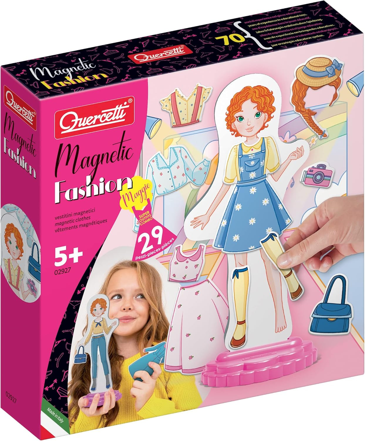 Quercetti - 2927 Maggie de mode magnétique; Jeu de mode