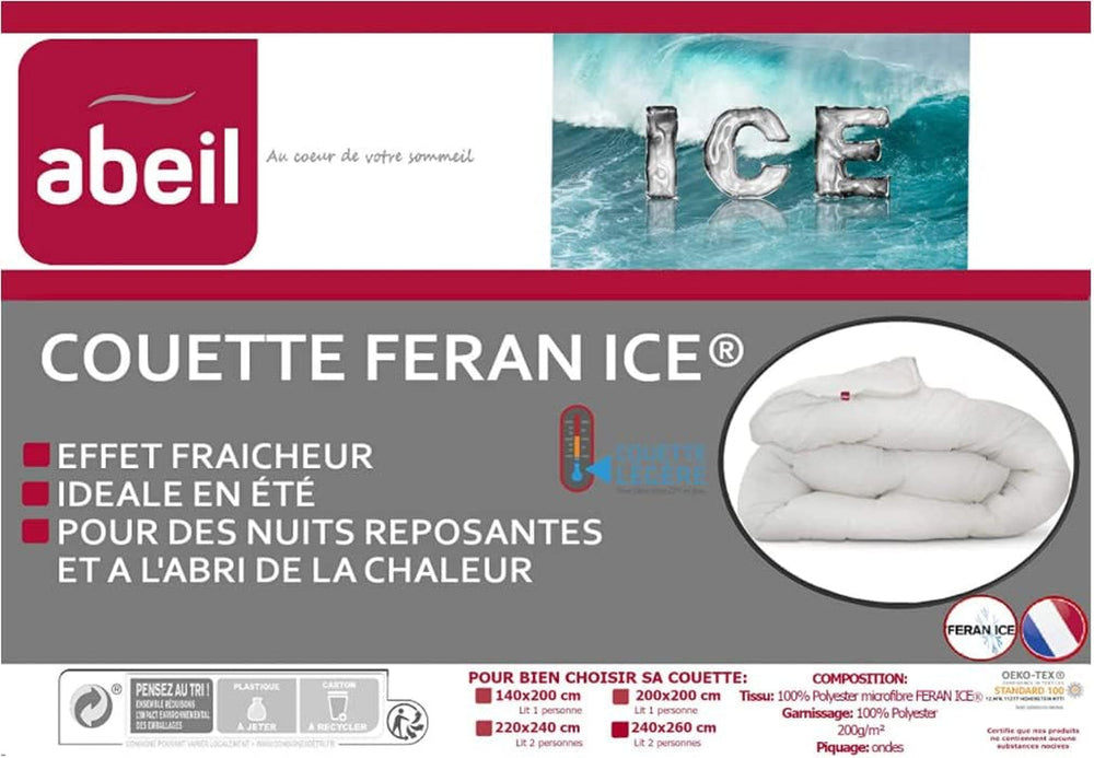 Abeil Couette Douceur Et Fraicheur Blanc Quilt Feran Ice Soft And Fresh, Blanc, 240 X 260 Cm, Polyester, 240X260 Couettes et couettes Naty Shop