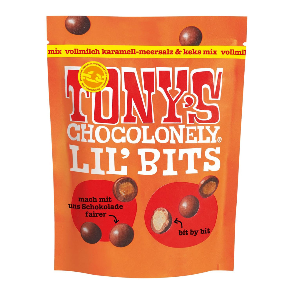 Lil'Bits, mélange de sel marin et de biscuits au caramel au lait entier, 120 grammes de bonbons au chocolat Naty Shop