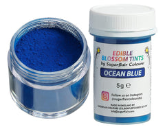 Sugarflair Blossom Tint Dust Ocean Blue - Colorant alimentaire en poudre pour décorations de gâteaux, fondant, glaçage, chocolat, crème au beurre, macarons et plus - 5G