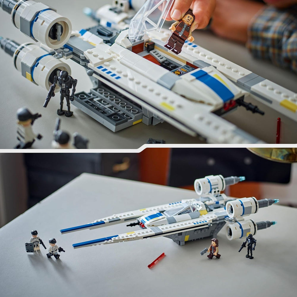 LEGO Star Wars 75399 Rebel U-Wing Starfighter - Jouet avec fonction d'aile pivotante et 3 figurines dont Cassian Andor et la figurine du droïde K-2SO - Cadeau pour les garçons à partir de 8 ans et les fans d'Andor saison 2 Jeux de construction Beuche den LEGO-Store