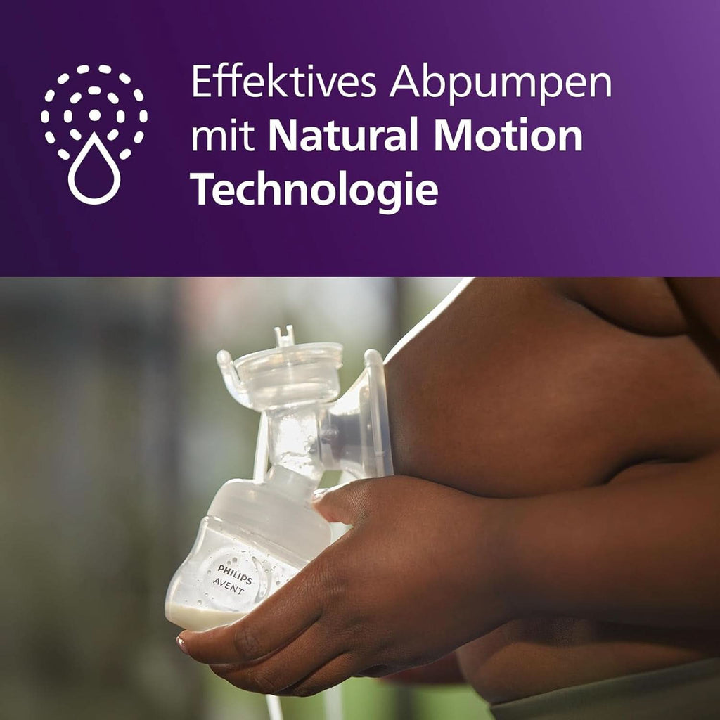 Philips Avent Elektrische Natural Motion Milchpumpe - Set Zum Abpumpen, Aufbewahren Und Füttern Inkl. Flaschen, Schnuller Und Becher (Modell SCD340/31) Accesorii Hrana si Alaptare Bebe Naty Shop