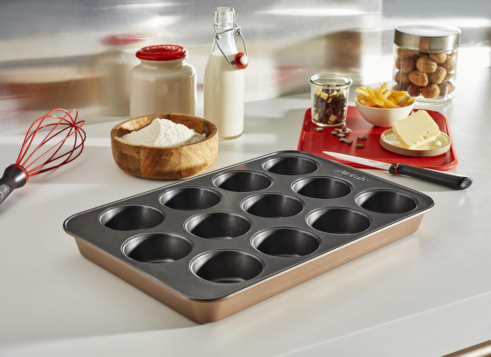 Tefal Airbake J2555014 Muffinform, Antihaftbeschichtung, Karbonstahl, Braun, 29 X 41 Cm Moules et plaques pour pâtisserie Naty Shop