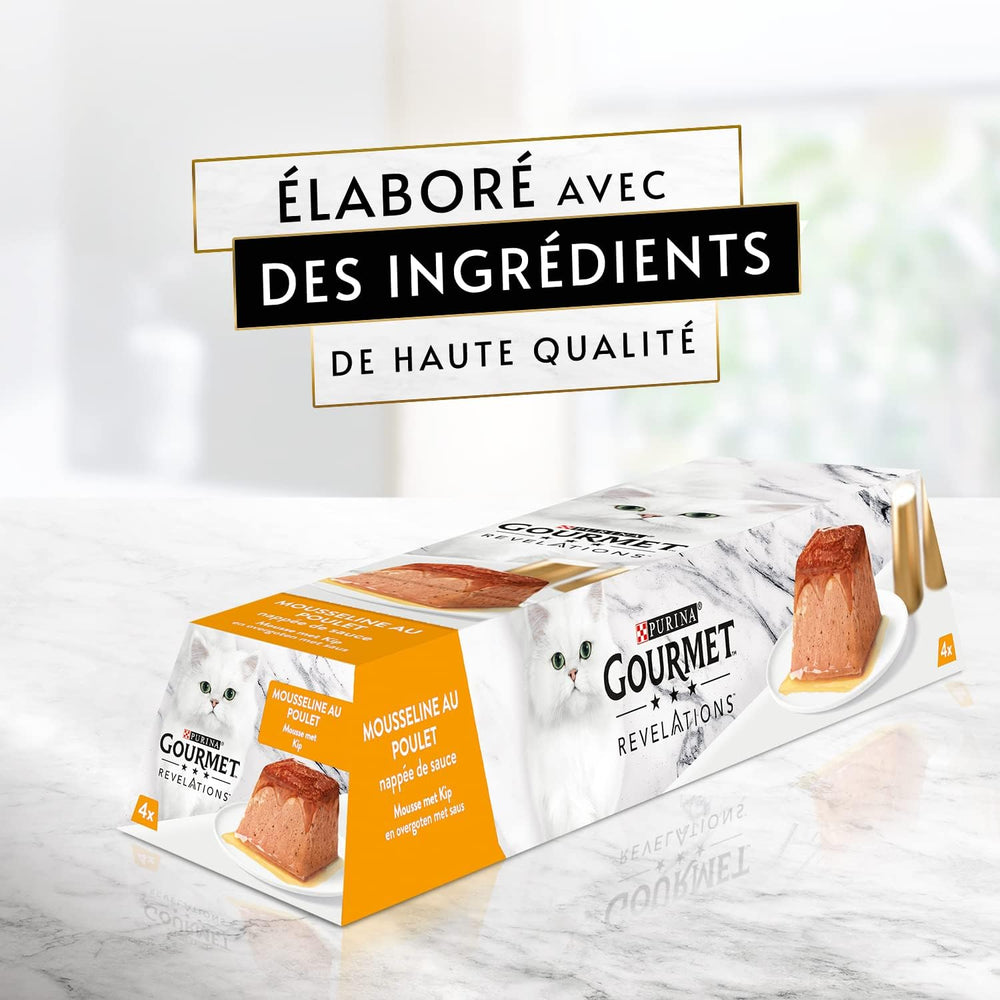 Moules Révélations au Poulet et Sauce | Repas pour chats trop grands | 4x57g
