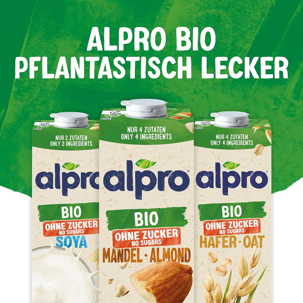 Alpro Bio Mandeldrink sans Zucker – 8 x 1 l
