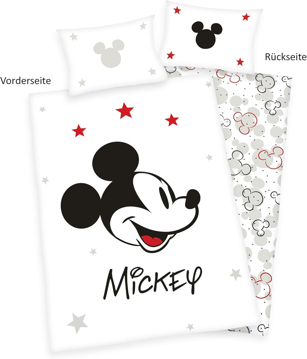 Linge de lit Mickey Mouse, réversible, 100% coton Linge de lit - enfant Naty Shop