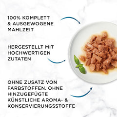 Gourmet Perle Duetto Saumon et morue jaune Nourriture humide pour chat Paquet de 26 (26 x 85 g)