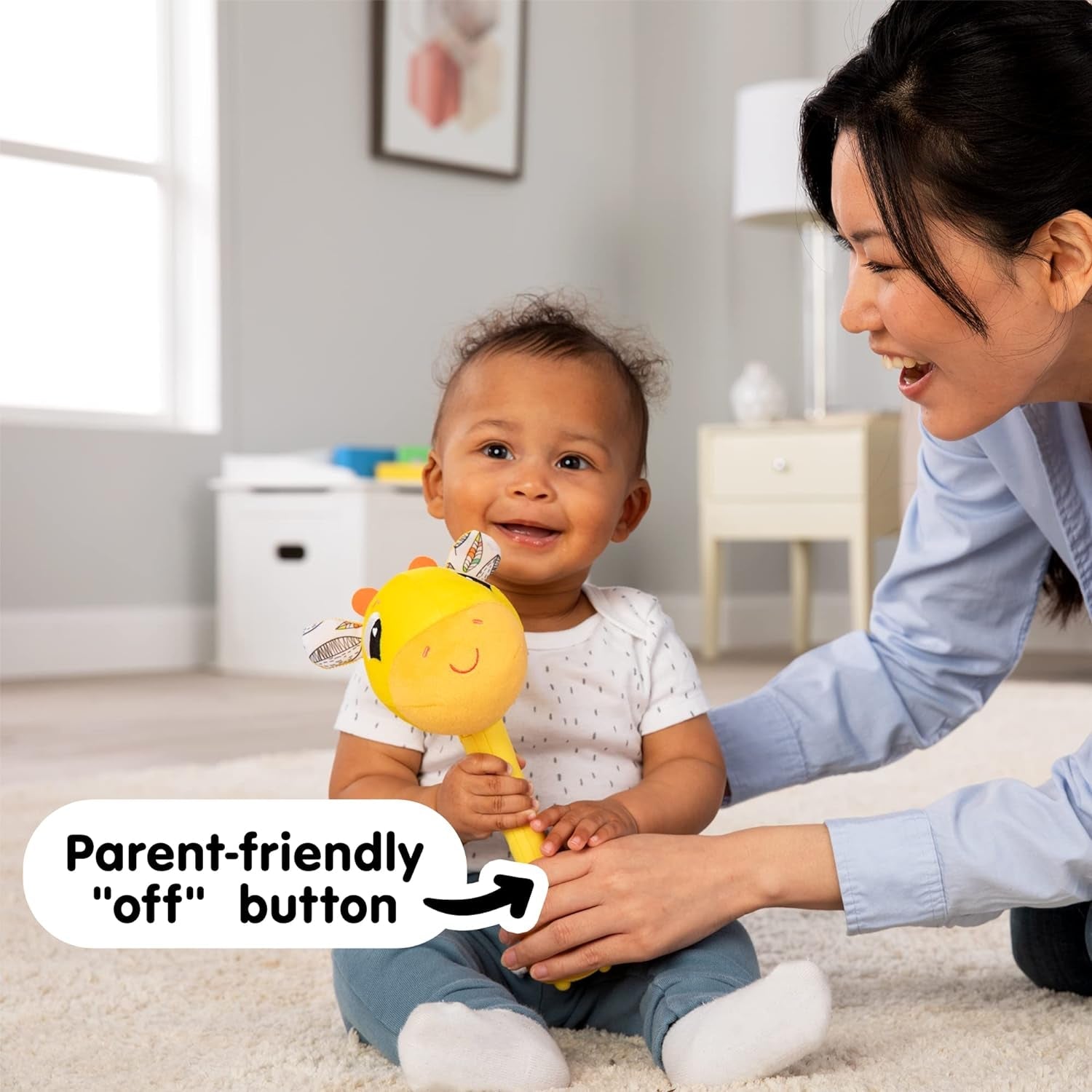 Lamaze L27471 Crazy Giraffe, Jouet nouveau-né, Jouet sensoriel couleur pour bébé, Cadeau nouveaux parents, Jouet de développement pour garçons et filles à partir de 12 mois Jouets pour bébés Naty Shop