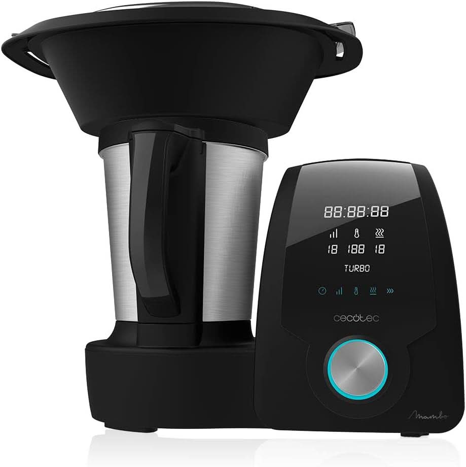 Cecotec Mambo 6090 Machine de cuisine multifonctions, 1700 W, 23 fonctions, Krug Mit Fassungsvermögen 3,3 L, 3 Teller Gleichzeit, 10 Geschwindigkeitsstufen, Timer Robots de cuisine et mixeurs Naty Shop