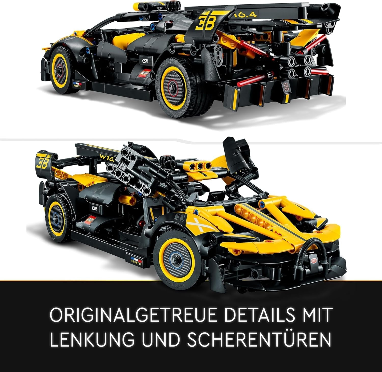 LEGO Technic Bugatti-Bolide, Auto-Modellbausatz, Sportwagen-Spielzeug, ikonisches Auto Set zum Sammeln, Bauspielzeug ab 9 Jahren 42151