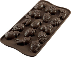 Moule Silicone Praliné Silikomart Fruits 3,2 x 3,2 x H 1,5 cm, 10 ml, 15 empreintes (SCG32) Cuisine Naty Shop