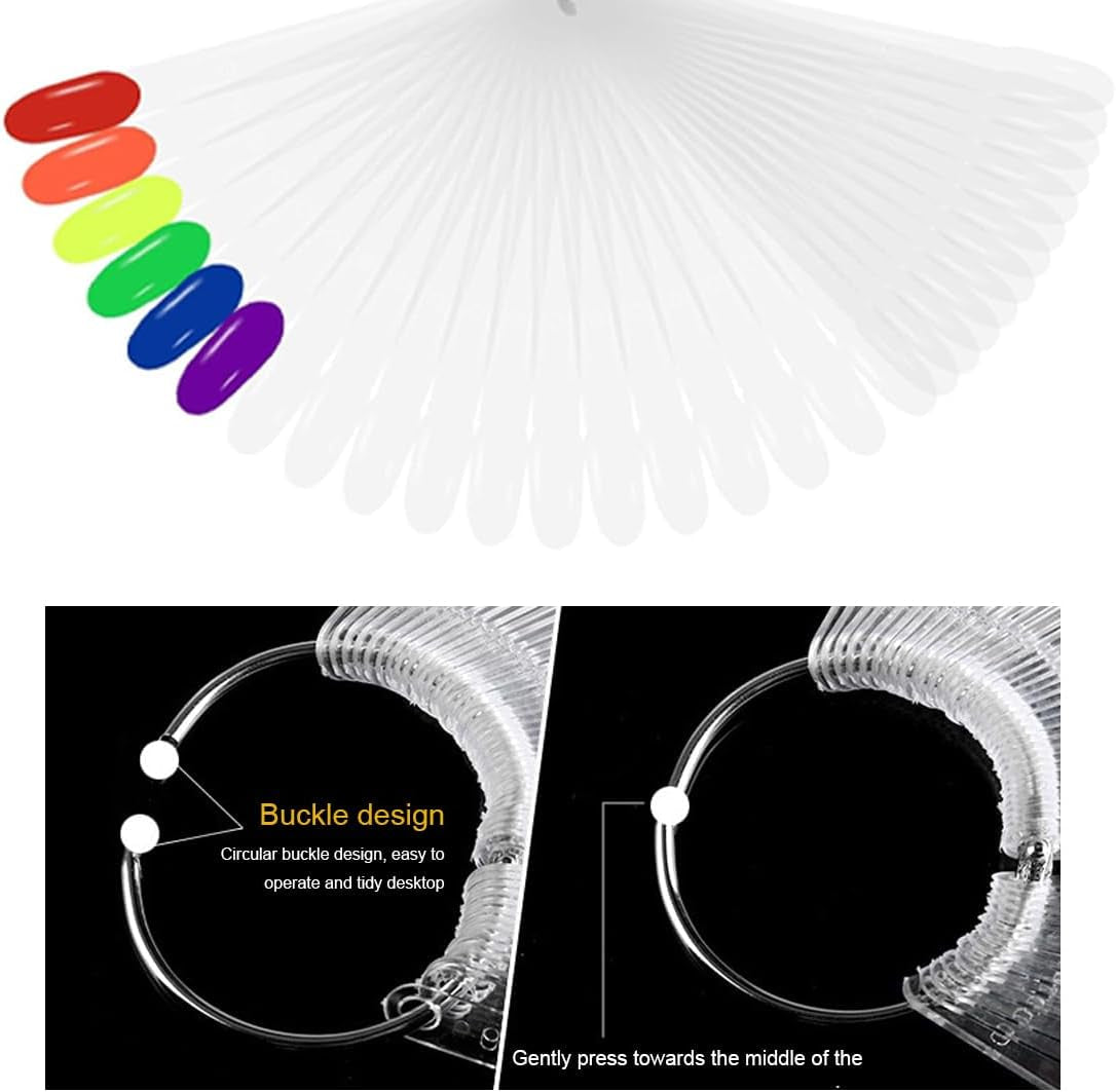 100 outils de nail art, pochoirs de nail art, tête ronde transparente et outils de ballet de couleur naturelle, livrés avec 2 autocollants numériques à paillettes 1-100