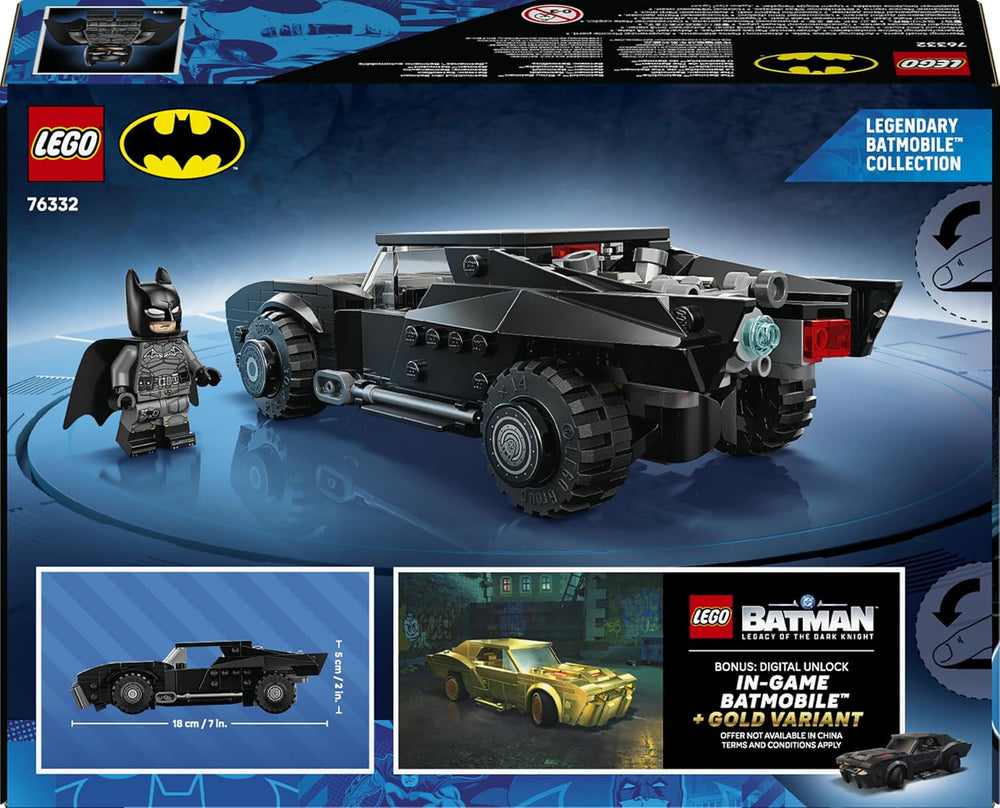 LEGO DC Batman: The Batman Batmobil - Kinder Spielzeug - Spielset mit Modellauto und Superhelden Minifigur für Kinder ab 9 Jahren - Kreatives Geschenk für Jungen, Mädchen und Fans - 76332