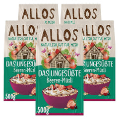Allos, muesli aux baies non sucré, pack 5 x 500 grammes Céréales Naty Shop Baies