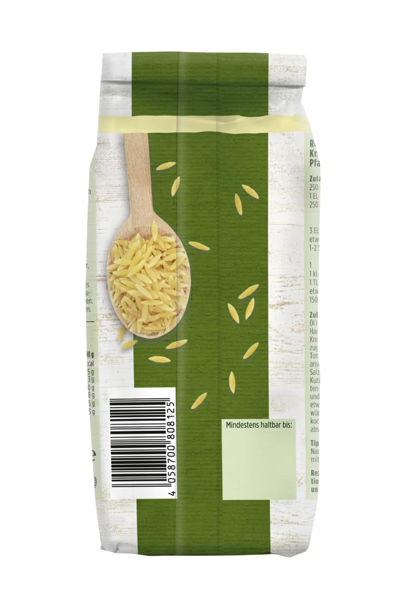 - Kritharaki Nudeln (Reisnudeln/Risoni/Orzo) | Griechische Nudelspezialität aus Hartweizengrieß | 500 g en sachet