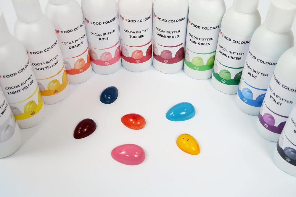 Colorant alimentaire Beurre de Cacao CARMIN ROUGE 100 G Colorant alimentaire à base de beurre de cacao pour chocolats, pralines, masses grasses et crèmes